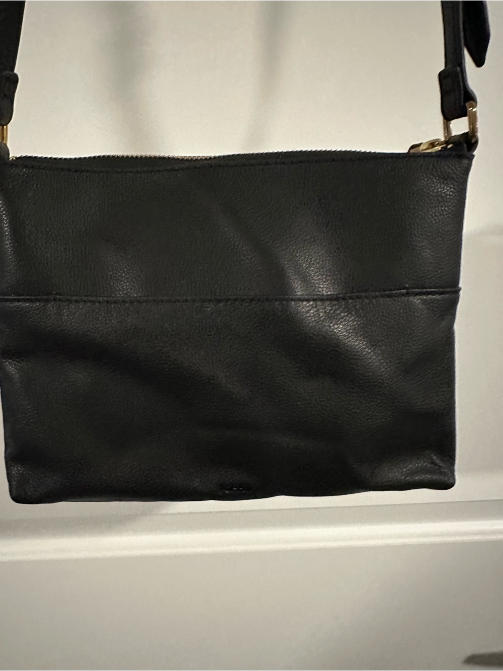 Fossil Black Leather Crossbody Bag